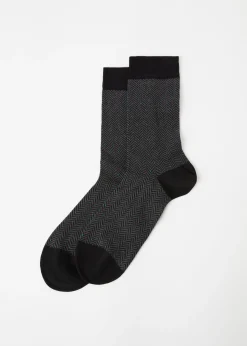 Men Calzedonia Men's Geometric Pattern Crew Socks
