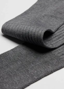 Men Calzedonia Men's Long Ribbed Lisle Thread Socks