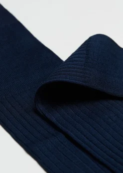 Men Calzedonia Men's Long Ribbed Lisle Thread Socks