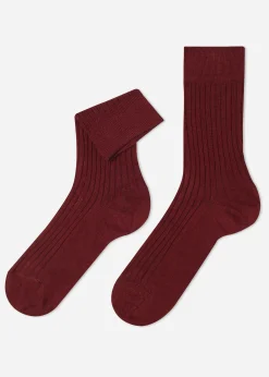 Men Calzedonia Men's Ribbed Cashmere Short Socks
