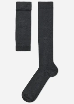 Men Calzedonia Men's Stretch Cotton Long Socks