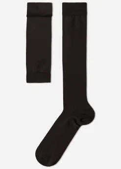 Men Calzedonia Men's Stretch Cotton Long Socks