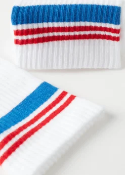 Men Calzedonia Men's Stripe Motif Crew Socks