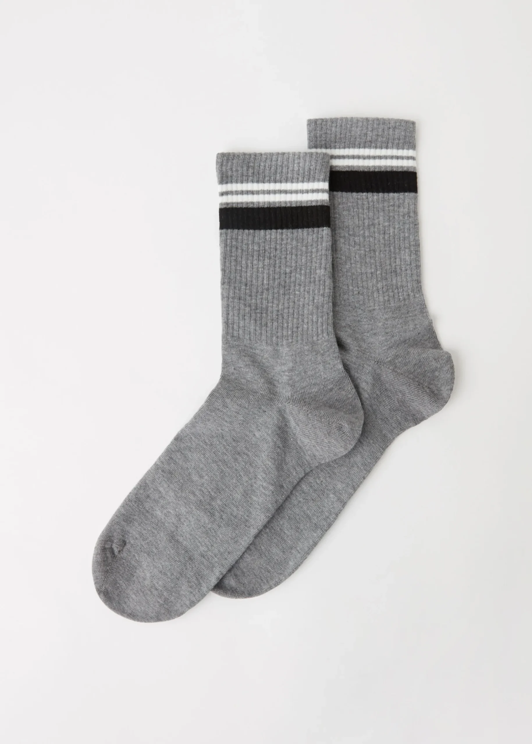Men Calzedonia Men's Stripe Motif Crew Socks