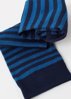 Men Calzedonia Men's Two-Tone Striped Crew Socks