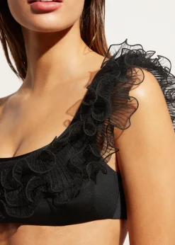 Women Calzedonia One-Shoulder Lightly Padded Bandeau Bikini Top Singapore