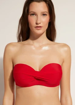 Women Calzedonia Padded Bandeau Bikini Top Indonesia