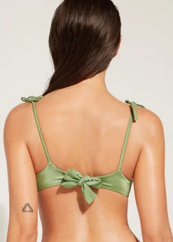Women Calzedonia Padded Crop Bikini Top Cannes