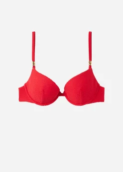 Women Calzedonia Padded Push-Up Bikini Top Casablanca