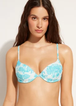 Women Calzedonia Padded Push-Up Bikini Top Sorrento
