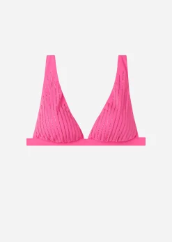 Women Calzedonia Padded Triangle Bikini Top Shanghai