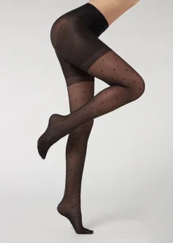 Women Calzedonia Polka Dot Total Shaper Tights