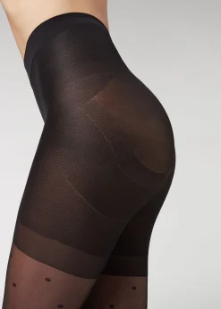 Women Calzedonia Polka Dot Total Shaper Tights