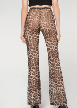 Women Calzedonia Printed Tulle Flared Leggings