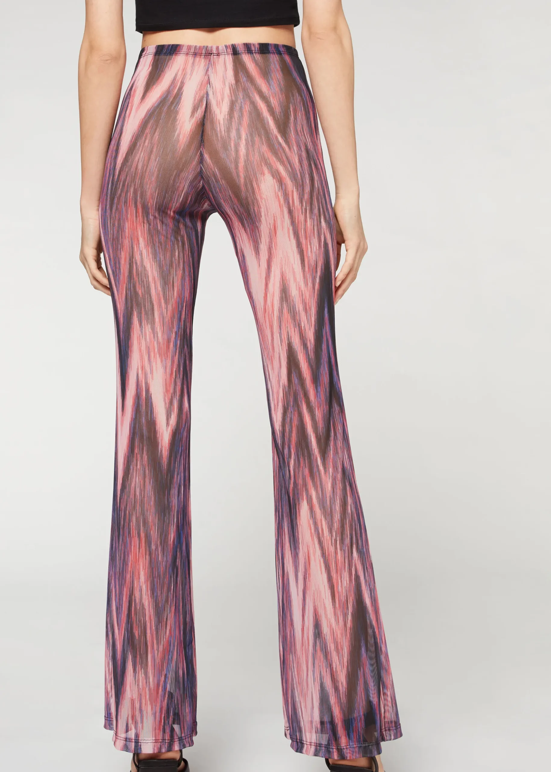 Women Calzedonia Printed Tulle Flared Leggings