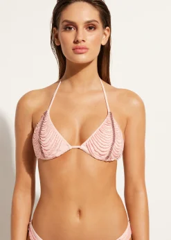 Women Calzedonia Rhinestone And Pearl Slide Triangle Bikini Top Manila