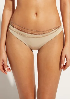 Women Calzedonia Rhinestone Brazilian Bikini Bottoms Luxor