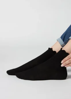 Women Calzedonia Ribbed Cotton Ankle Socks