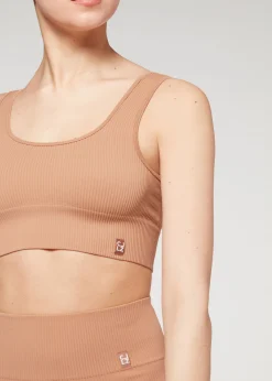 Women Calzedonia Ribbed Seamless Sport Top