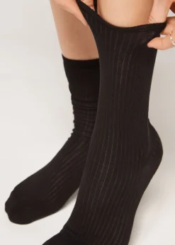 Women Calzedonia Ribbed Short Socks