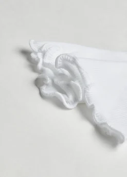 Women Calzedonia Ribbed Short Socks With Romantic Trim