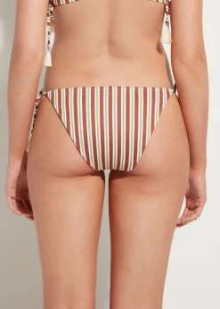 Women Calzedonia Rodi Stripe Bow Bikini Bottoms