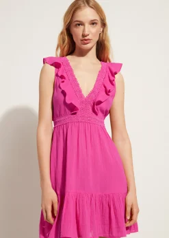 Women Calzedonia Ruffle Passementerie Short Dress