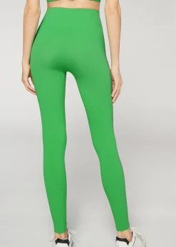 Women Calzedonia Seamless Fine Ribbed Sports Leggings