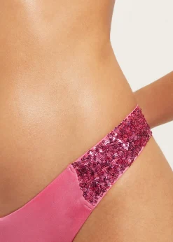 Women Calzedonia Sequin High-Leg Brazilian Bikini Bottoms Cannes