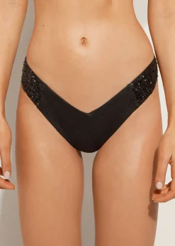 Women Calzedonia Sequin High-Leg Brazilian Bikini Bottoms Cannes
