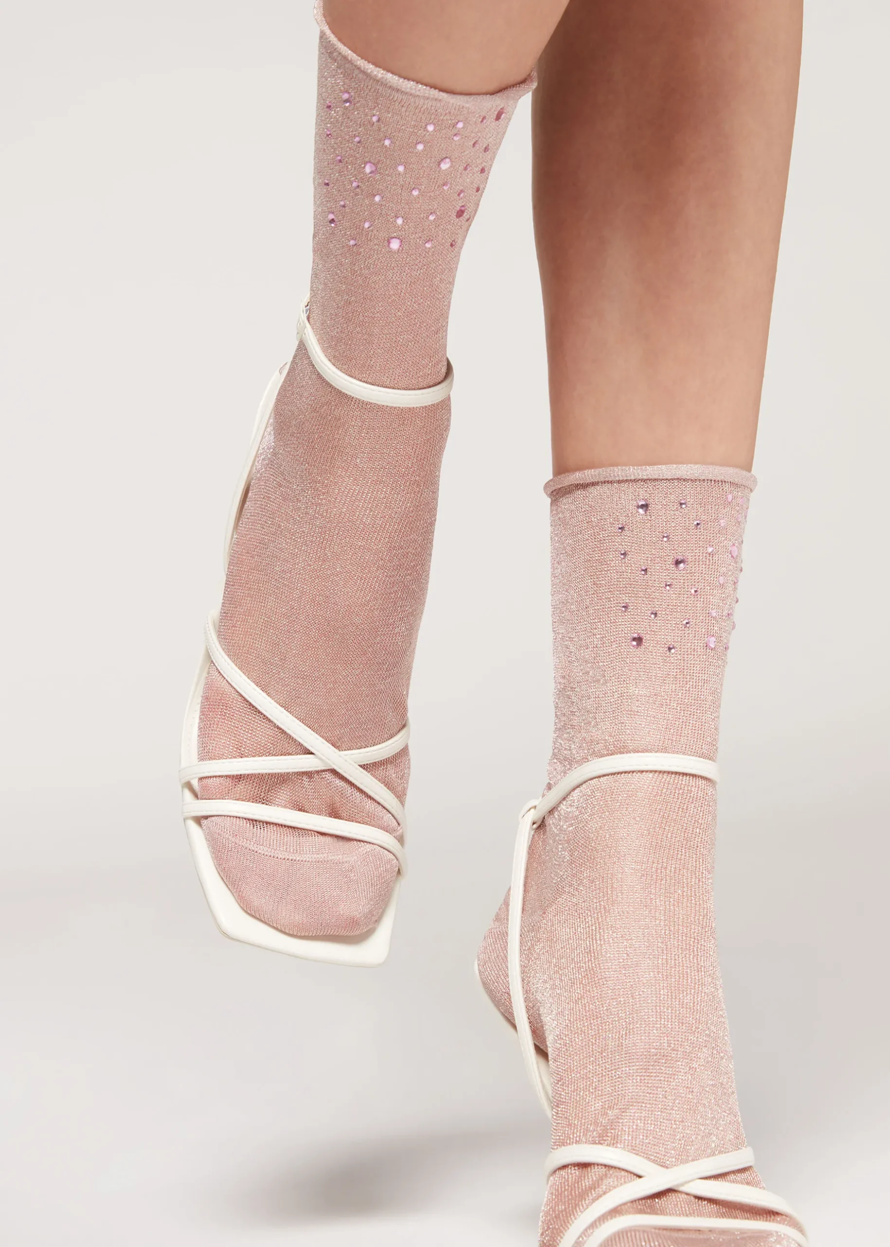 Women Calzedonia Short Socks With Glitter And Crystals