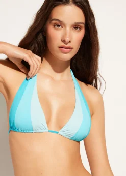 Women Calzedonia Slide Triangle Bikini Top Azzorre