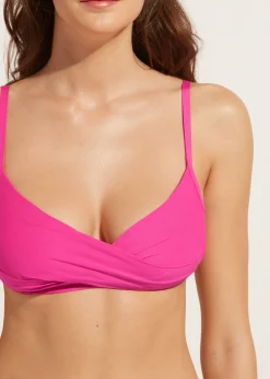 Women Calzedonia Soft Graduated Crossover Padded Triangle Bikini Top Indonesia