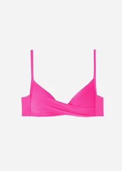 Women Calzedonia Soft Graduated Crossover Padded Triangle Bikini Top Indonesia