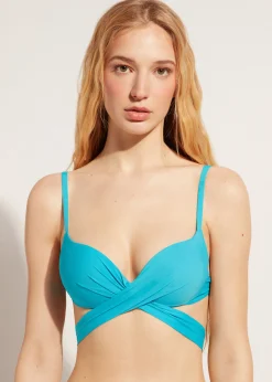 Women Calzedonia Soft Graduated Padded Push Up Bikini Top Indonesia