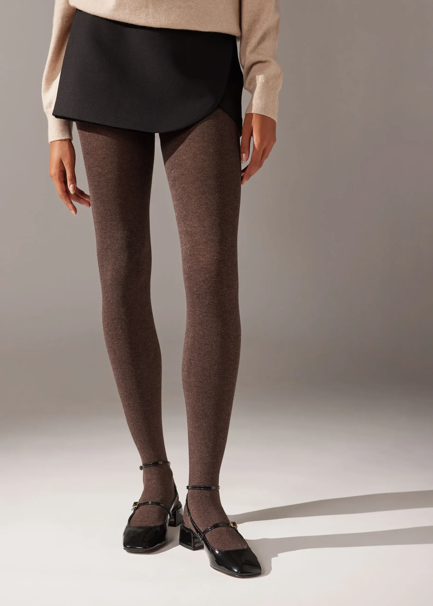 Women Calzedonia Soft Modal And Cashmere Blend Tights