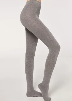 Women Calzedonia Soft Modal And Cashmere Blend Tights