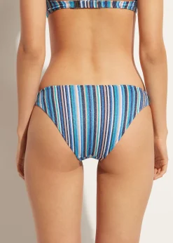 Women Calzedonia Stripe Bikini Bottoms Marbella
