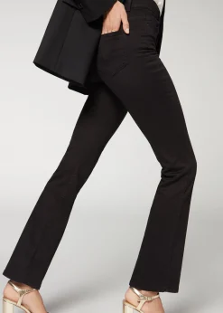 Women Calzedonia Super Flex Denim High-Waisted Bootcut Jeans