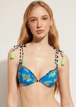 Women Calzedonia Super Graduated Padded Push-Up Bikini Top Cancun