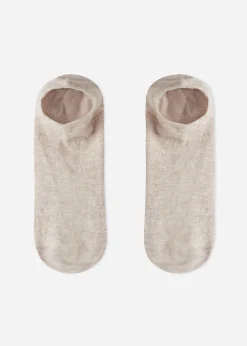 Women Calzedonia Unisex Linen And Viscose No-Show Socks