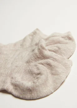 Women Calzedonia Unisex Linen And Viscose No-Show Socks