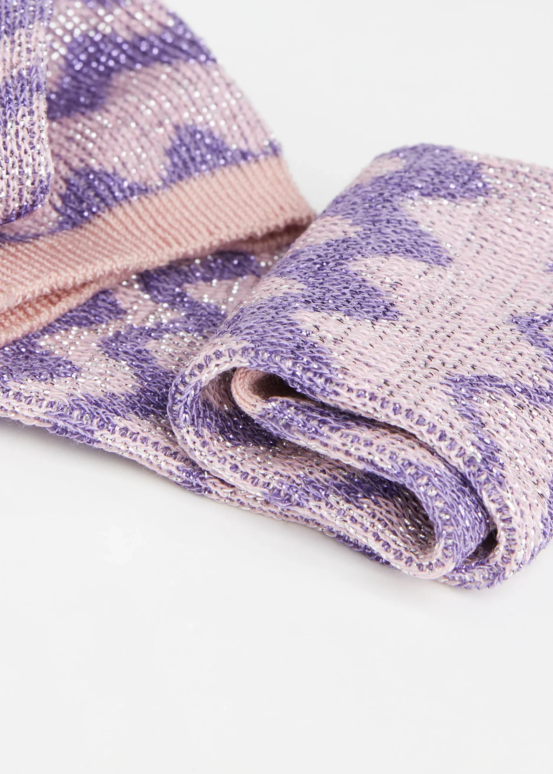 Women Calzedonia Wave Motif Short Socks With Glitter