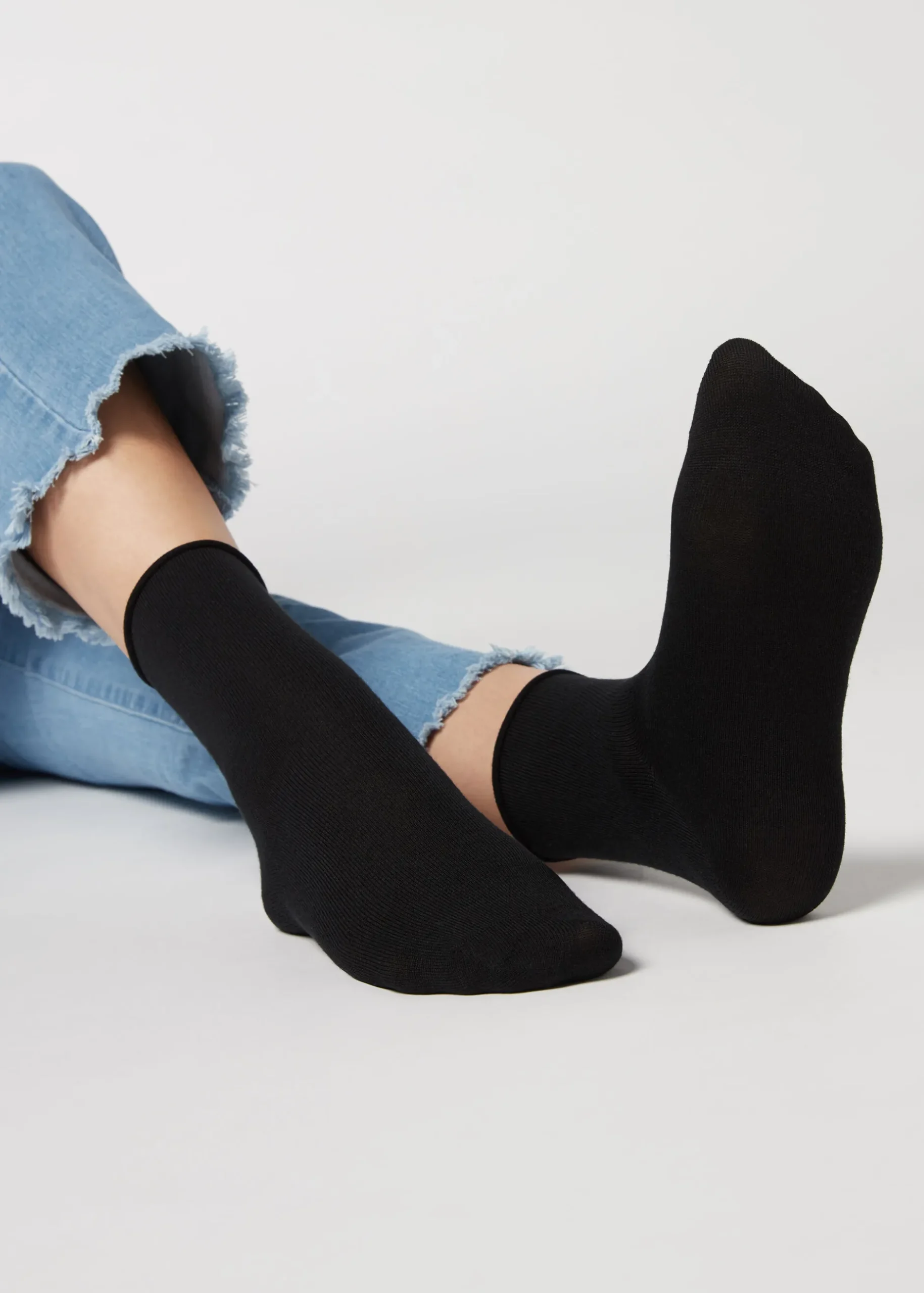 Women Calzedonia Wool And Cotton Short Socks