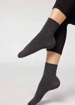 Women Calzedonia Wool And Cotton Short Socks