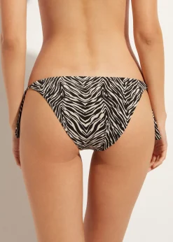 Women Calzedonia Zebra Print Bow Bikini Bottoms Nairobi